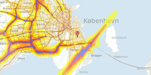 Trafikstøjkort på Alperosevej 6, 2300 København S