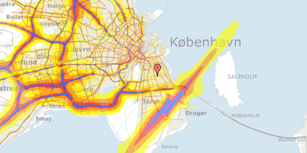 Trafikstøjkort på Alperosevej 7, 2300 København S