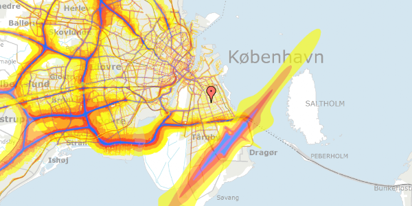 Trafikstøjkort på Alperosevej 8, 2300 København S