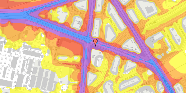 Trafikstøjkort på Amager Boulevard 118, 1. th, 2300 København S