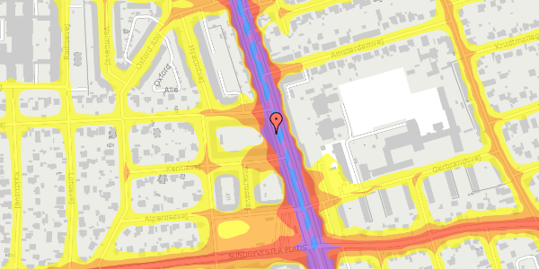 Trafikstøjkort på Amagerbrogade 228, st. th, 2300 København S