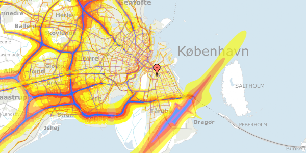 Trafikstøjkort på Amagerfælledvej 111, st. th, 2300 København S