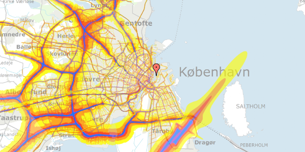 Trafikstøjkort på Amaliegade 16C, 2. , 1256 København K