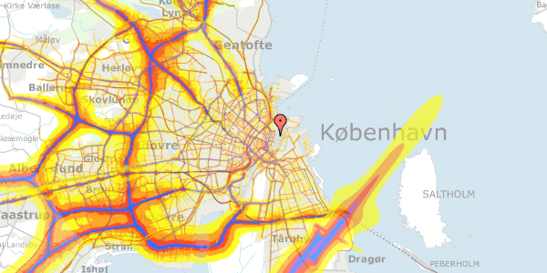 Trafikstøjkort på Amaliegade 22, 3. , 1256 København K