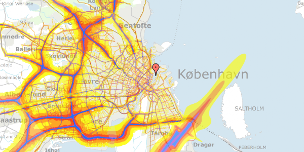 Trafikstøjkort på Amaliegade 30, 3. , 1256 København K