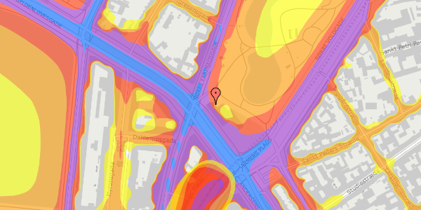 Trafikstøjkort på H.C. Andersens Boulevard 1, kl. , 1553 København V