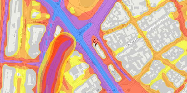 Trafikstøjkort på H.C. Andersens Boulevard 5, 2. tv, 1553 København V