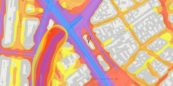 Trafikstøjkort på H.C. Andersens Boulevard 7, 1. , 1553 København V