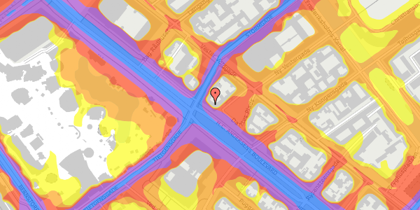 Trafikstøjkort på H.C. Andersens Boulevard 33, st. 2, 1553 København V