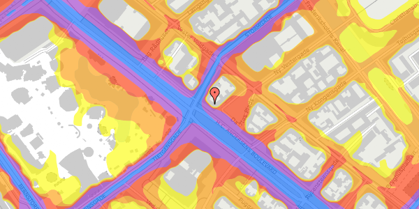 Trafikstøjkort på H.C. Andersens Boulevard 33, 1. tv, 1553 København V