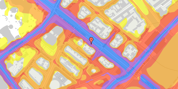 Trafikstøjkort på H.C. Andersens Boulevard 38, 5. th, 1553 København V