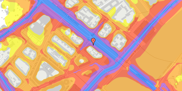 Trafikstøjkort på H.C. Andersens Boulevard 42, kl. , 1553 København V