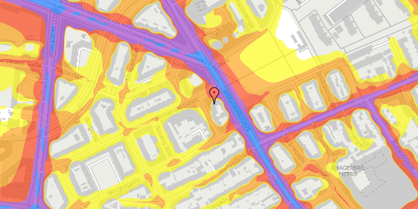 Trafikstøjkort på Anders Henriksens Gade 1, 1. tv, 2300 København S