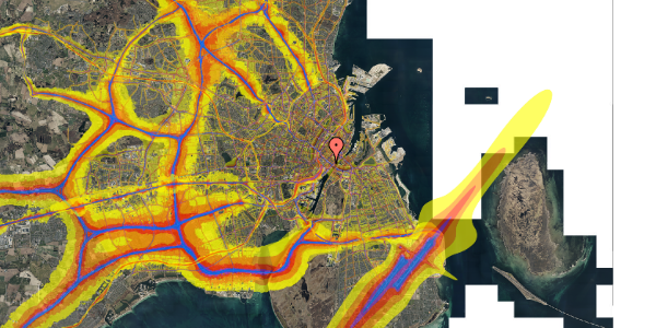 Trafikstøjkort på Anker Heegaards Gade 1, st. th, 1572 København V