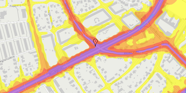 Trafikstøjkort på Annebergvej 1, st. , 2700 Brønshøj