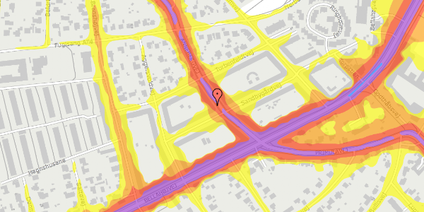 Trafikstøjkort på Annebergvej 9, st. tv, 2700 Brønshøj