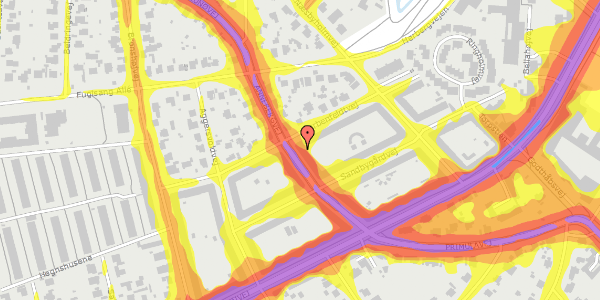 Trafikstøjkort på Annebergvej 14, 2. tv, 2700 Brønshøj