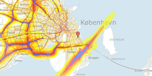 Trafikstøjkort på Arabiensvej 29, 2300 København S