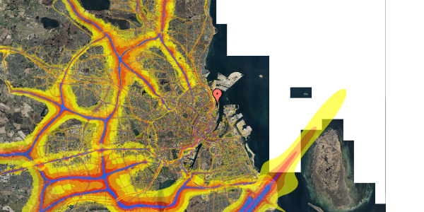 Trafikstøjkort på Arendalsgade 1, 3. , 2100 København Ø