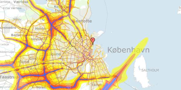 Trafikstøjkort på Arendalsgade 3, 1. th, 2100 København Ø