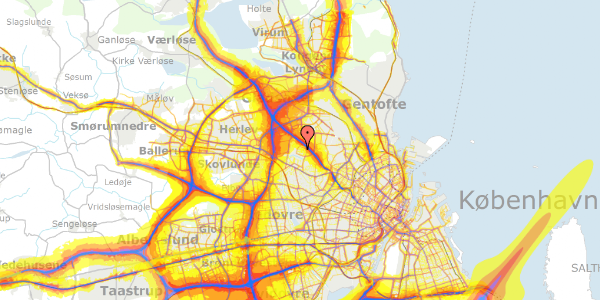 Trafikstøjkort på Arkaderne 30, st. th, 2700 Brønshøj