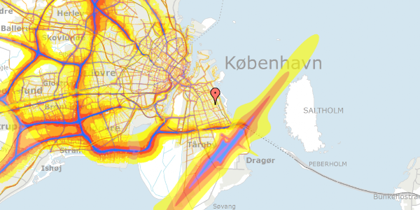 Trafikstøjkort på Armeniensvej 6, 2300 København S