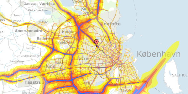 Trafikstøjkort på Arnesvej 22, 2700 Brønshøj