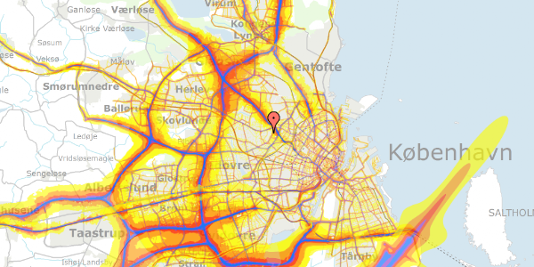 Trafikstøjkort på Arnesvej 31B, 2700 Brønshøj