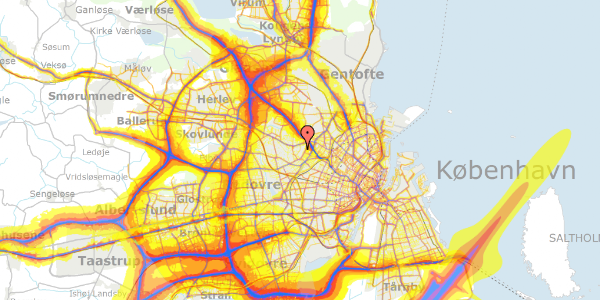 Trafikstøjkort på Arnesvej 37, 2700 Brønshøj