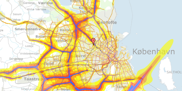 Trafikstøjkort på Arnesvej 38, 2700 Brønshøj