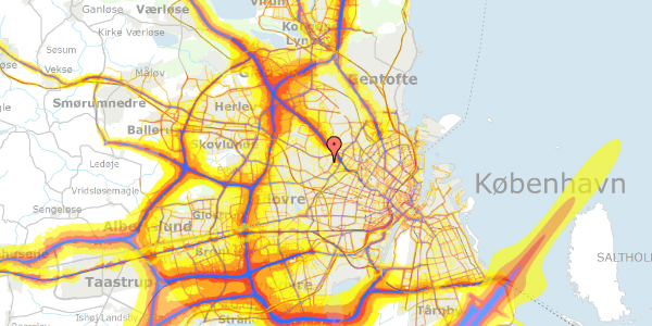 Trafikstøjkort på Arnesvej 47, 2700 Brønshøj