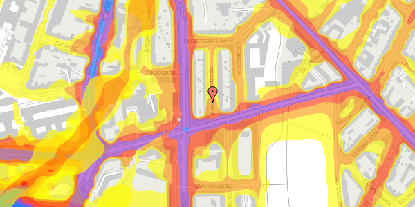 Trafikstøjkort på Asminderødgade 3, kl. tv, 2200 København N