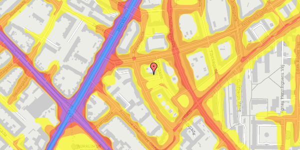 Trafikstøjkort på Asnæsgade 1, kl. , 2200 København N