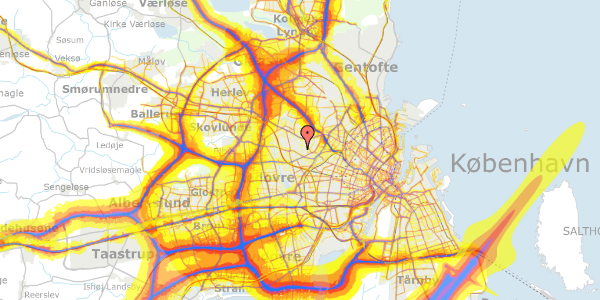 Trafikstøjkort på Astrupvej 11B, 2700 Brønshøj