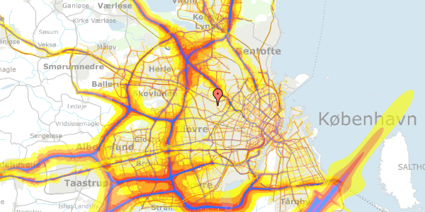 Trafikstøjkort på Astrupvej 38, 2700 Brønshøj