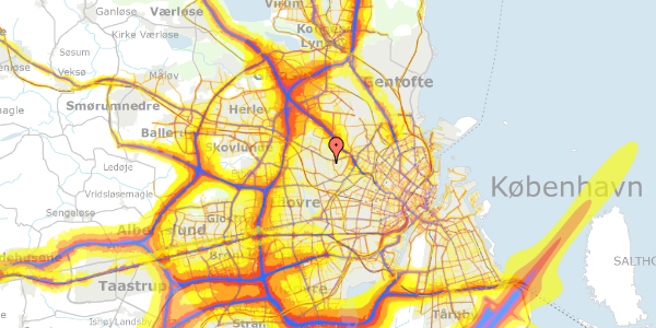 Trafikstøjkort på Astrupvej 58, 2700 Brønshøj