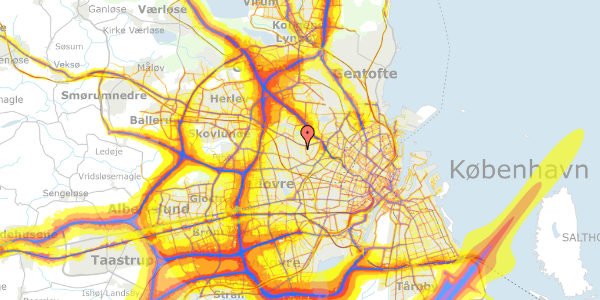 Trafikstøjkort på Astrupvej 59, 2700 Brønshøj