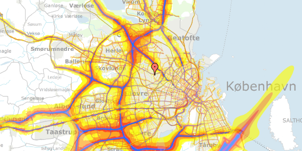 Trafikstøjkort på Astrupvej 71, 2700 Brønshøj