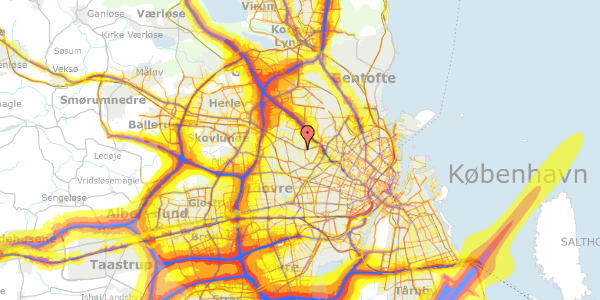 Trafikstøjkort på Astrupvej 74, 3. tv, 2700 Brønshøj