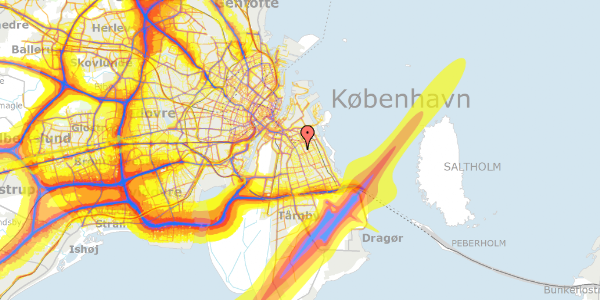 Trafikstøjkort på Augustagade 35, st. , 2300 København S