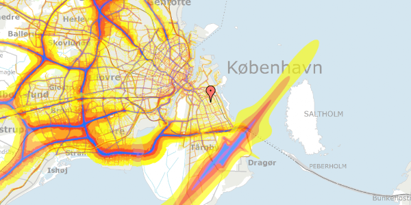 Trafikstøjkort på Augustagade 35, 2. , 2300 København S