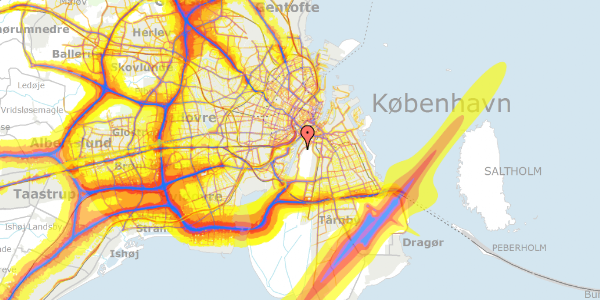 Trafikstøjkort på Axel Heides Gade 8B, 1. mf, 2300 København S