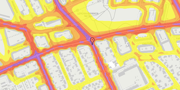 Trafikstøjkort på Backersvej 2, st. th, 2300 København S