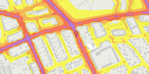 Trafikstøjkort på Backersvej 6, st. th, 2300 København S