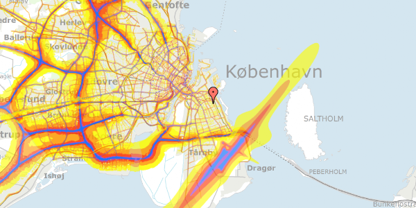 Trafikstøjkort på Backersvej 32, st. , 2300 København S