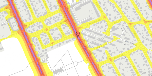 Trafikstøjkort på Backersvej 38, st. 2, 2300 København S