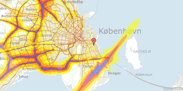 Trafikstøjkort på Backersvej 47, 1. th, 2300 København S