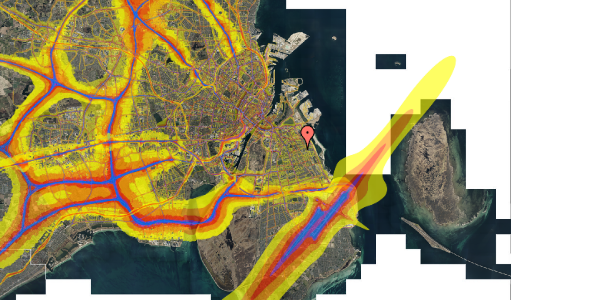 Trafikstøjkort på Backersvej 91, 3. mf, 2300 København S