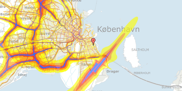 Trafikstøjkort på Backersvej 97, st. th, 2300 København S