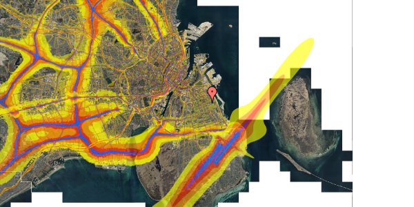 Trafikstøjkort på Backersvej 97, 1. mf, 2300 København S